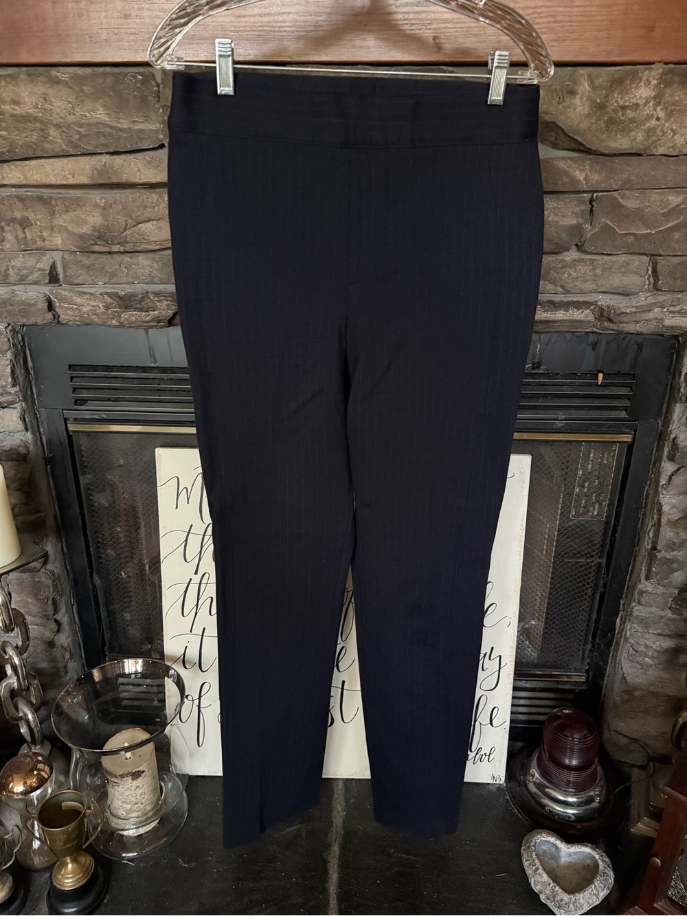 NWOT Spanx Pinstripe Pants L